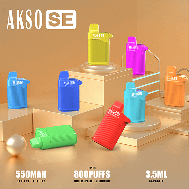 Boîte de vape jetable HCigar AKSO SE 550mAh 800Puff