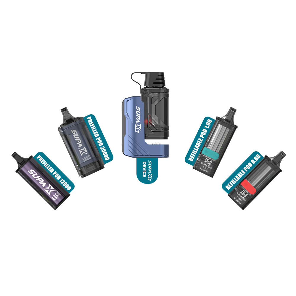 AKSO SUPA X3 OS – Kit de dosettes rechargeables de pointe avec une énorme capacité de 20 ml