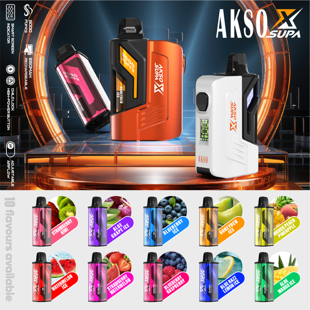 HCigare AKSO SUPA X 650mAh (Rechargeable) 9000 Puffs 