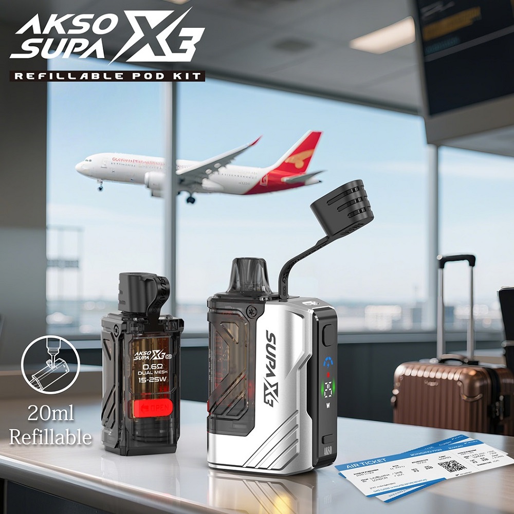 AKSO SUPA X3 OS – Kit de dosettes rechargeables de pointe avec une énorme capacité de 20 ml