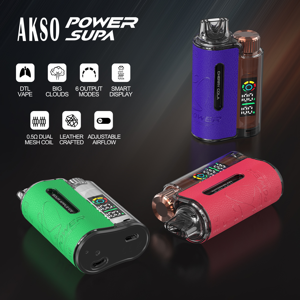 SUPA POWER - DTL Big Cloud à puissance variable 18 000 bouffées 